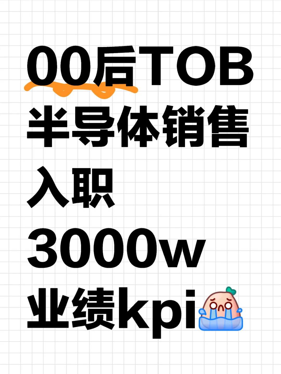 00后半导体销售入职就有3000kpi