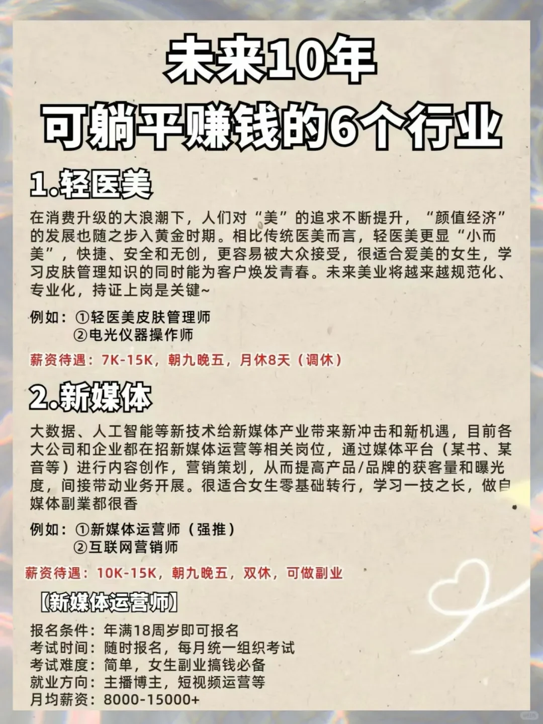 2025求职｜六大行业?普通人赚钱机会