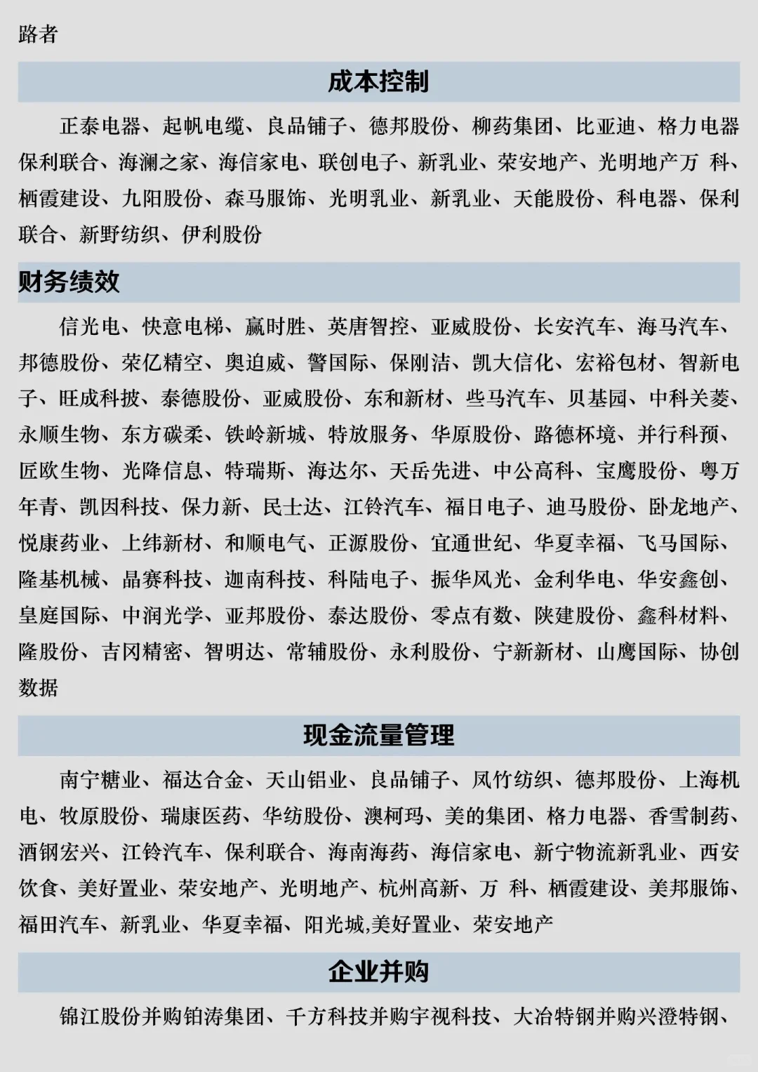 会计财务管理上市公司案例合集