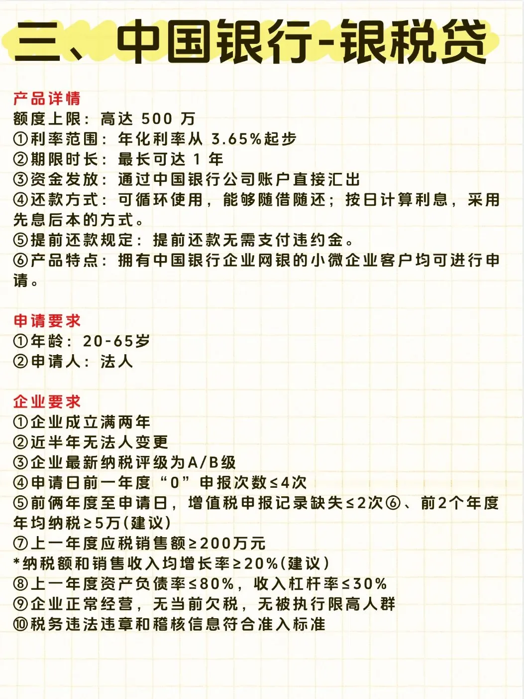 企业贷银行产品有哪些？