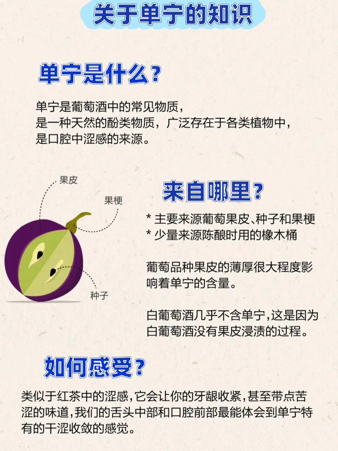 这样描述葡萄酒的单宁，开口就知道你懂❗