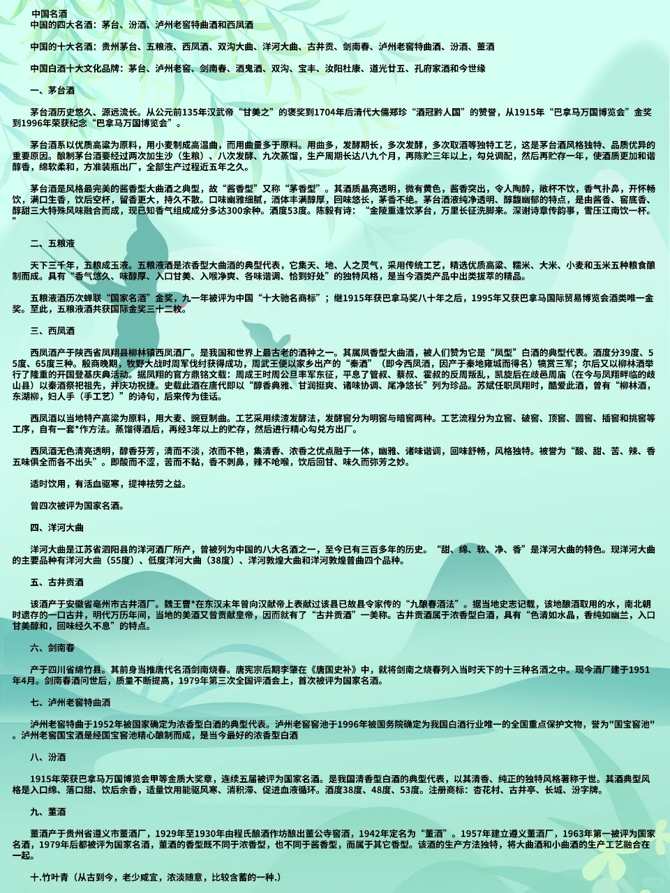 中国名酒的魅力