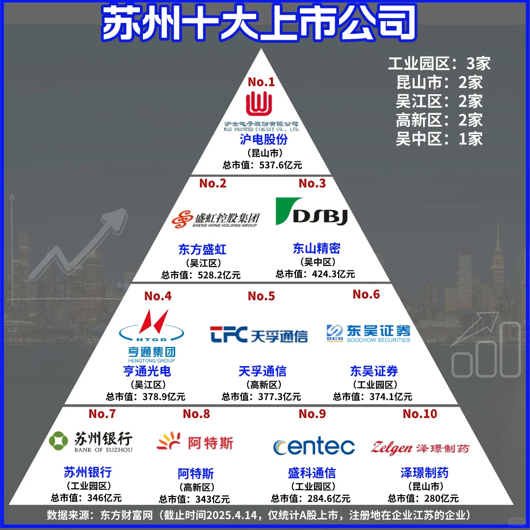 了解苏州经济的力量——十大上市企业