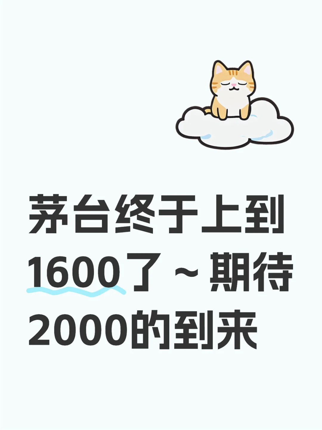 茅台终于上到1600了～期待2000的到来