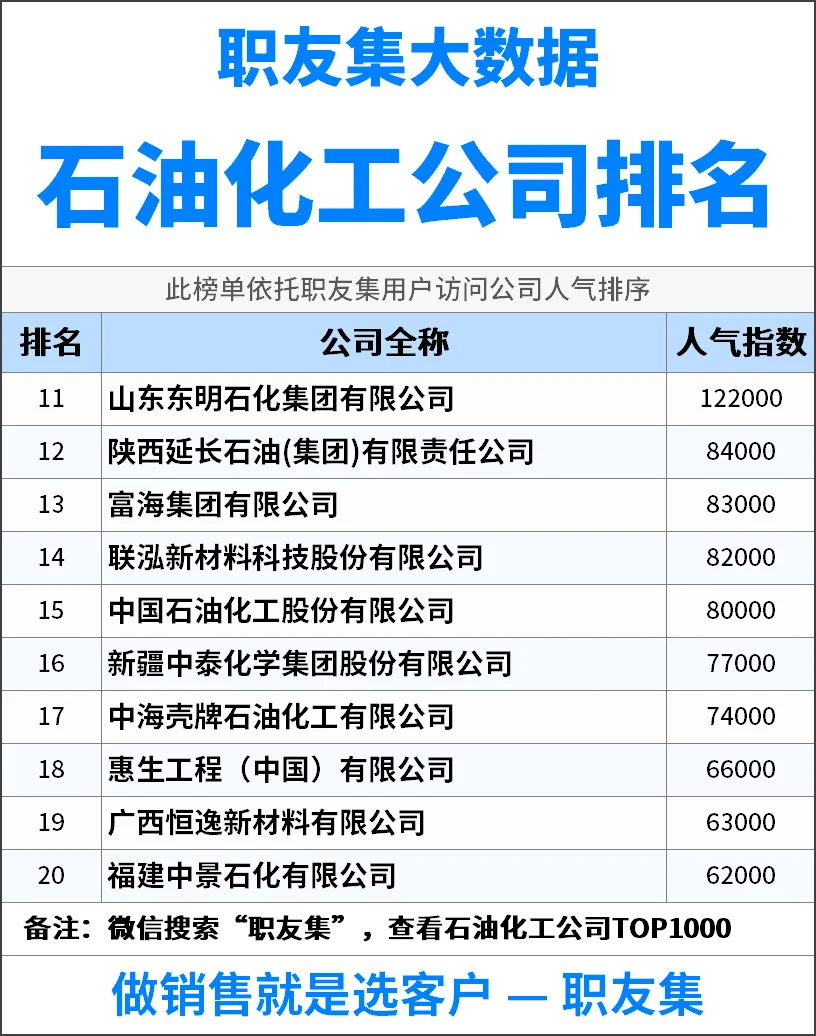 2025年中国‌‌‌‌石油化工公司排行榜
