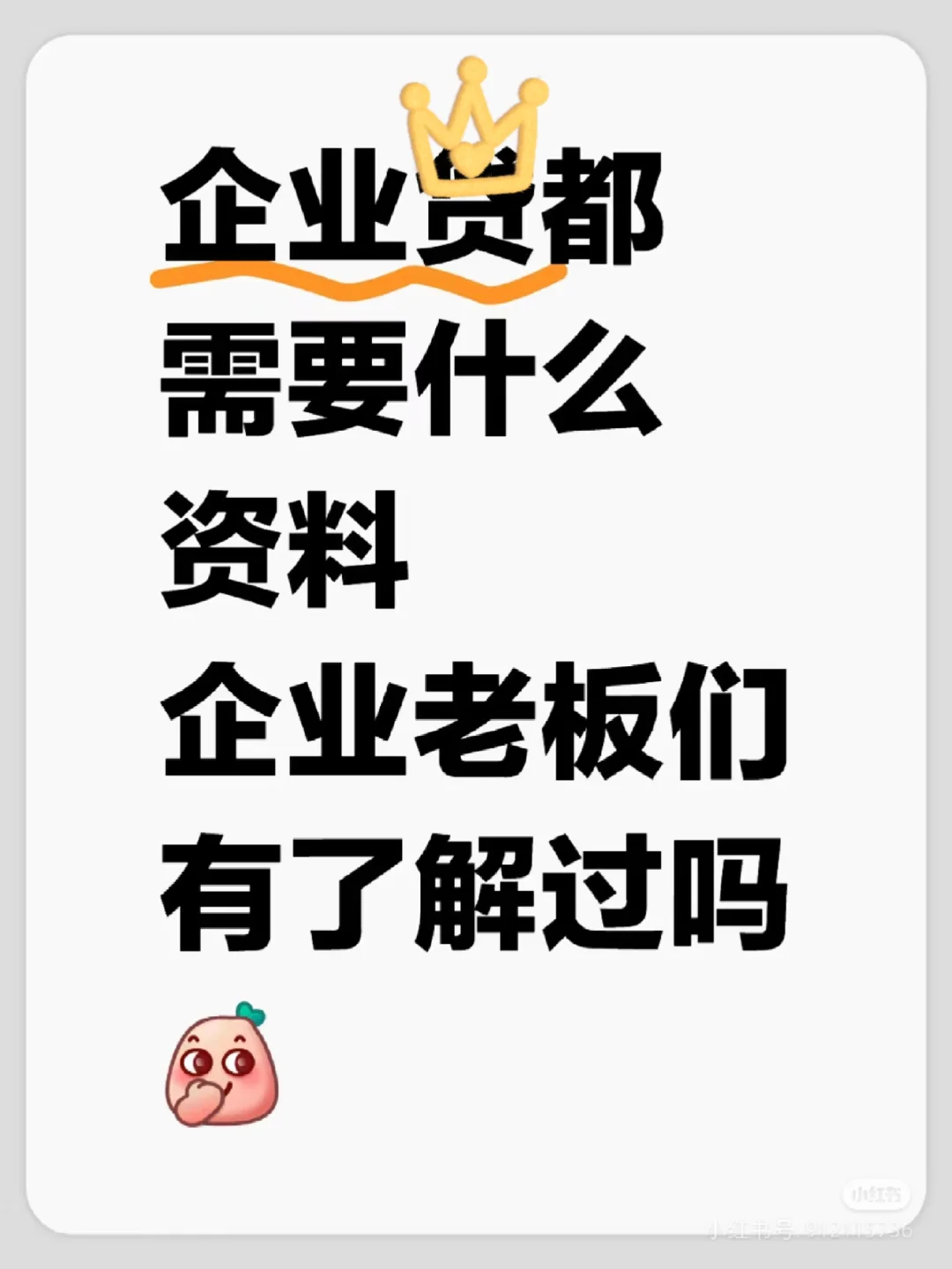 企业袋需要哪些资料