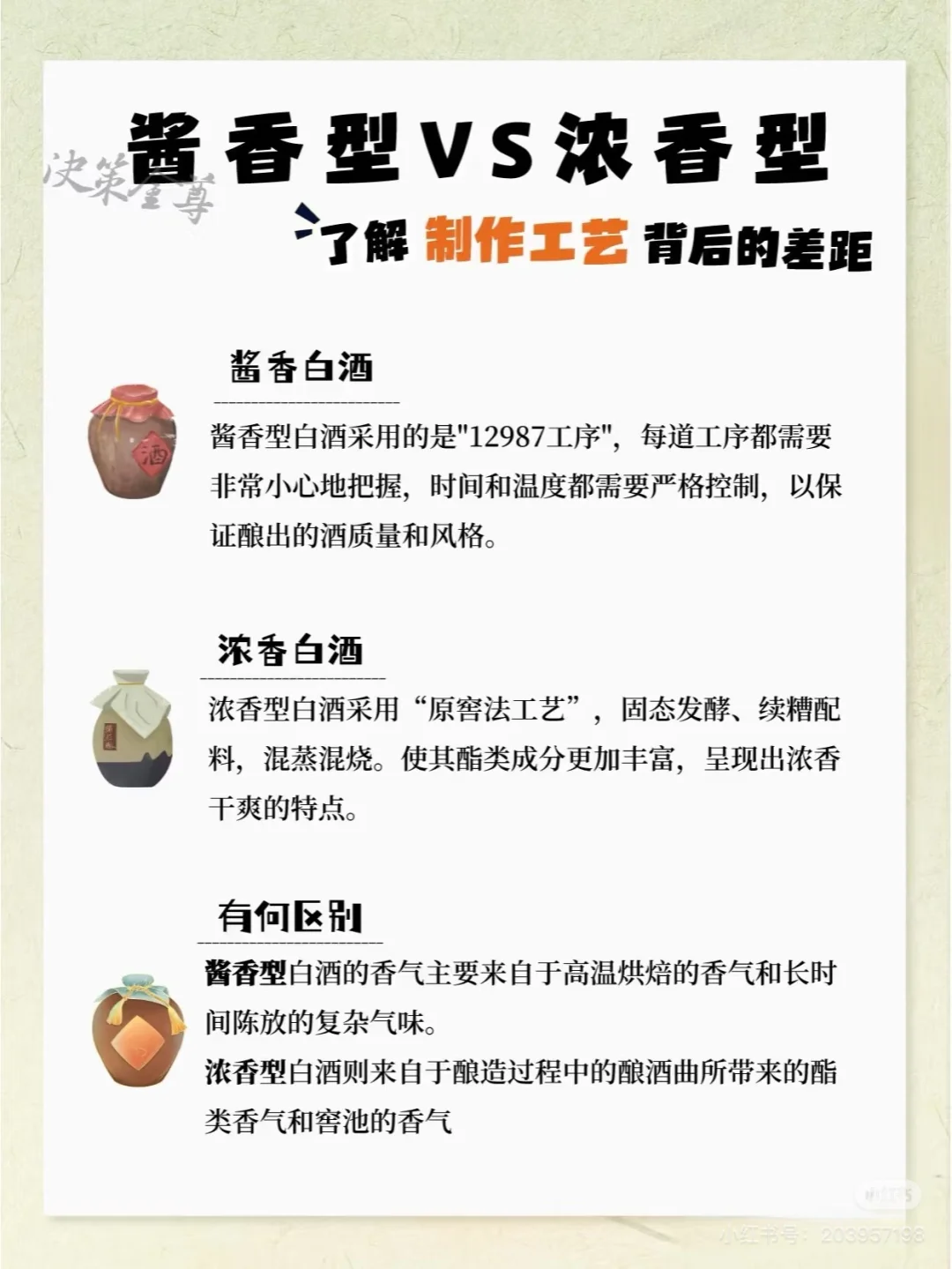 浓香型白酒和酱香型白酒的区别