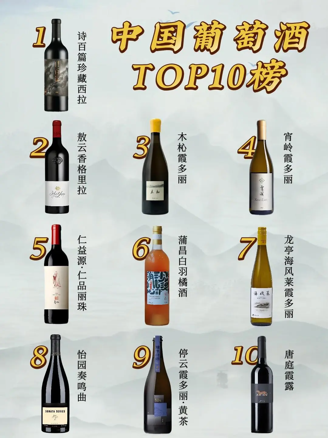 JS2024百大国产葡萄酒TOP10，你最喜欢哪款