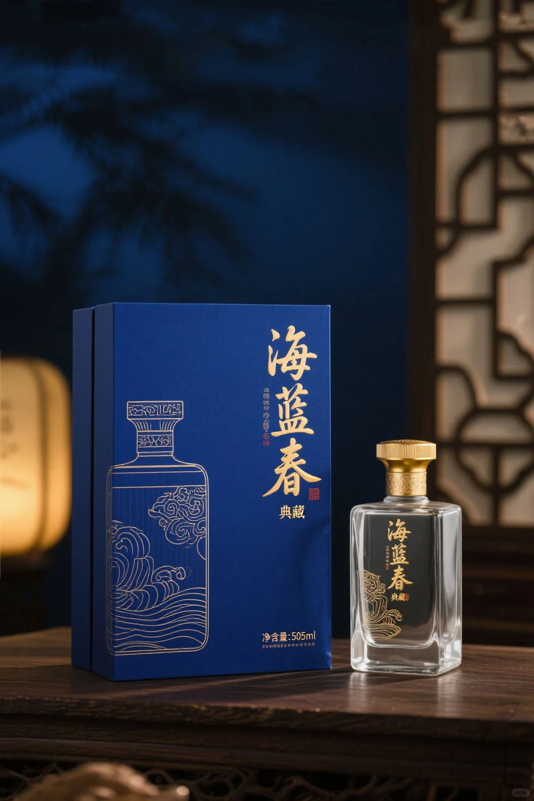 被海蓝春白酒包装狠狠圈粉了！