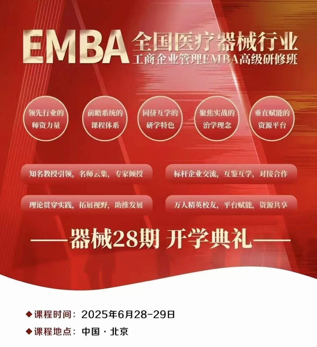 全国医疗器械行业企业管理EMBA高级研修班