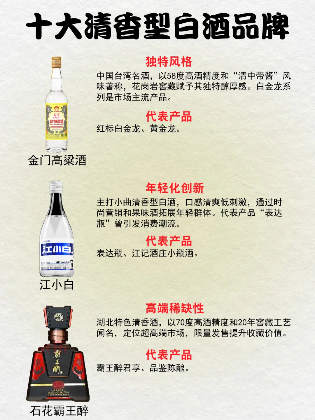 十大清香型白酒品牌