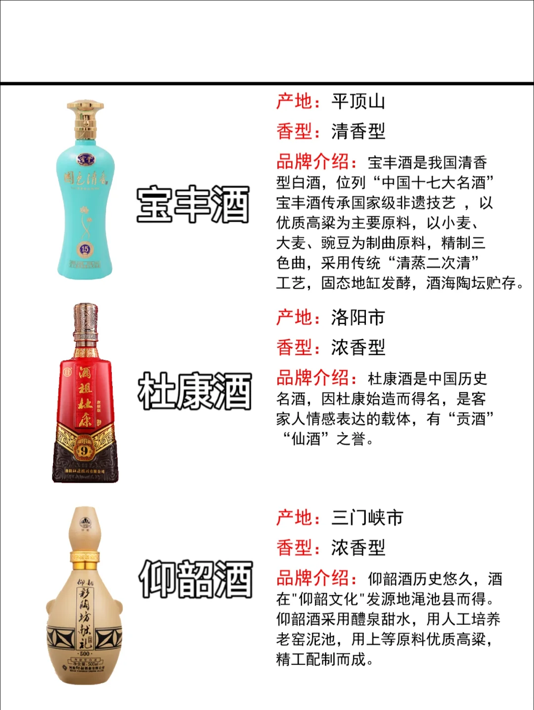河南省白酒代表