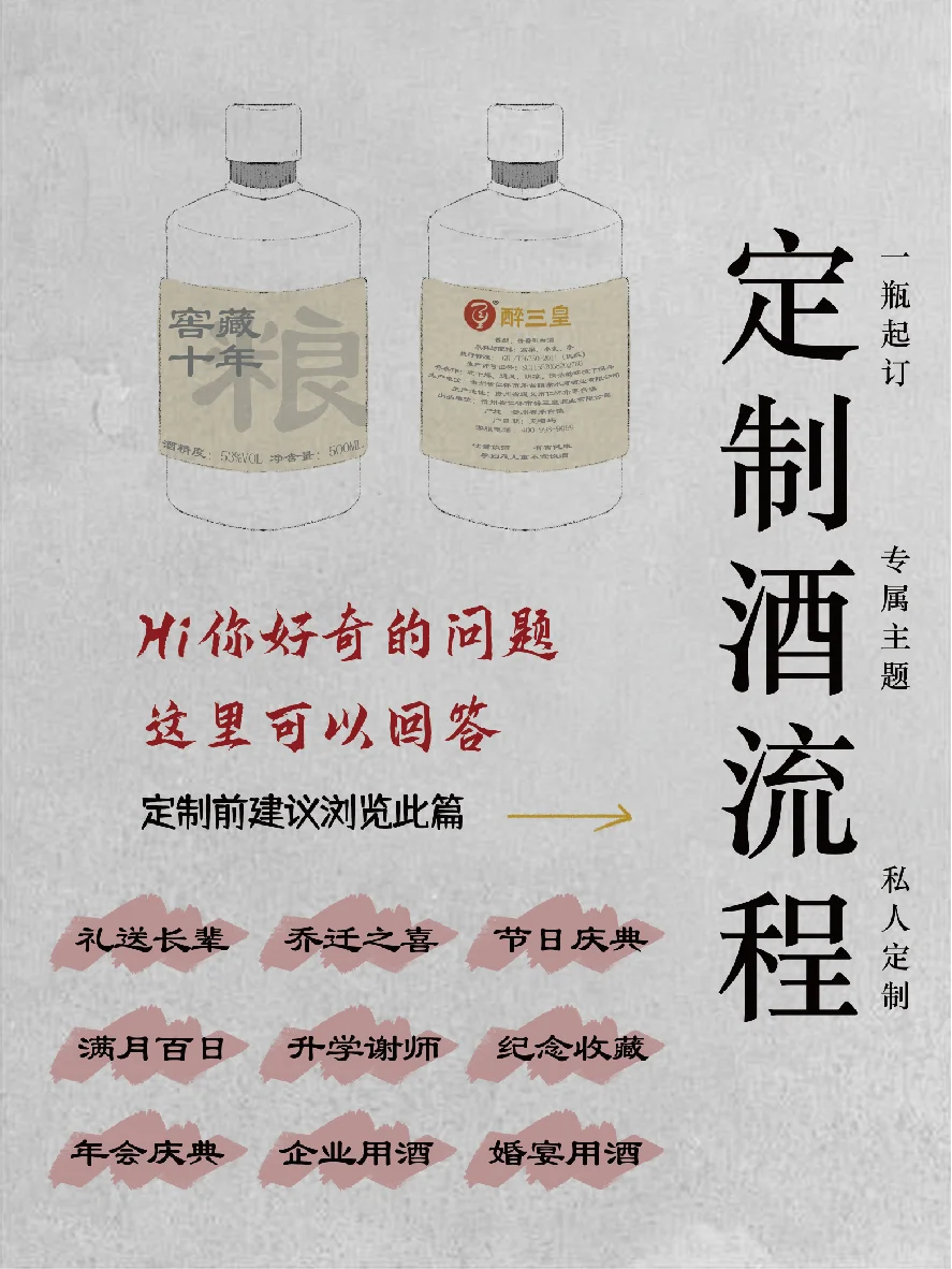 一瓶也能定制❗️定制酒到底有什么魅力