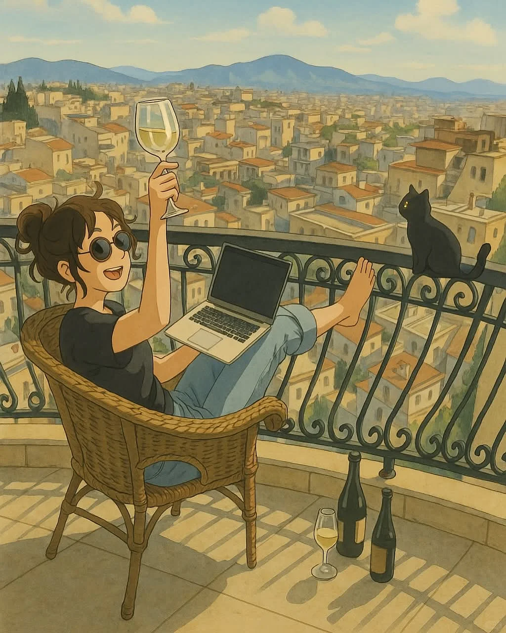 Ghibli-style葡萄酒风格太好看了