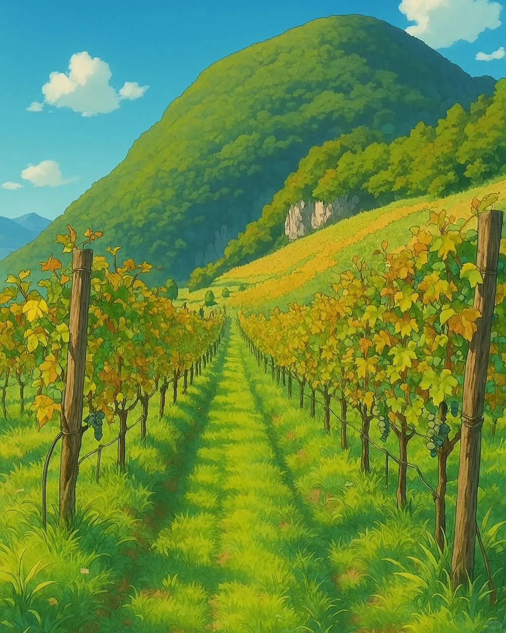 Ghibli-style葡萄酒风格太好看了