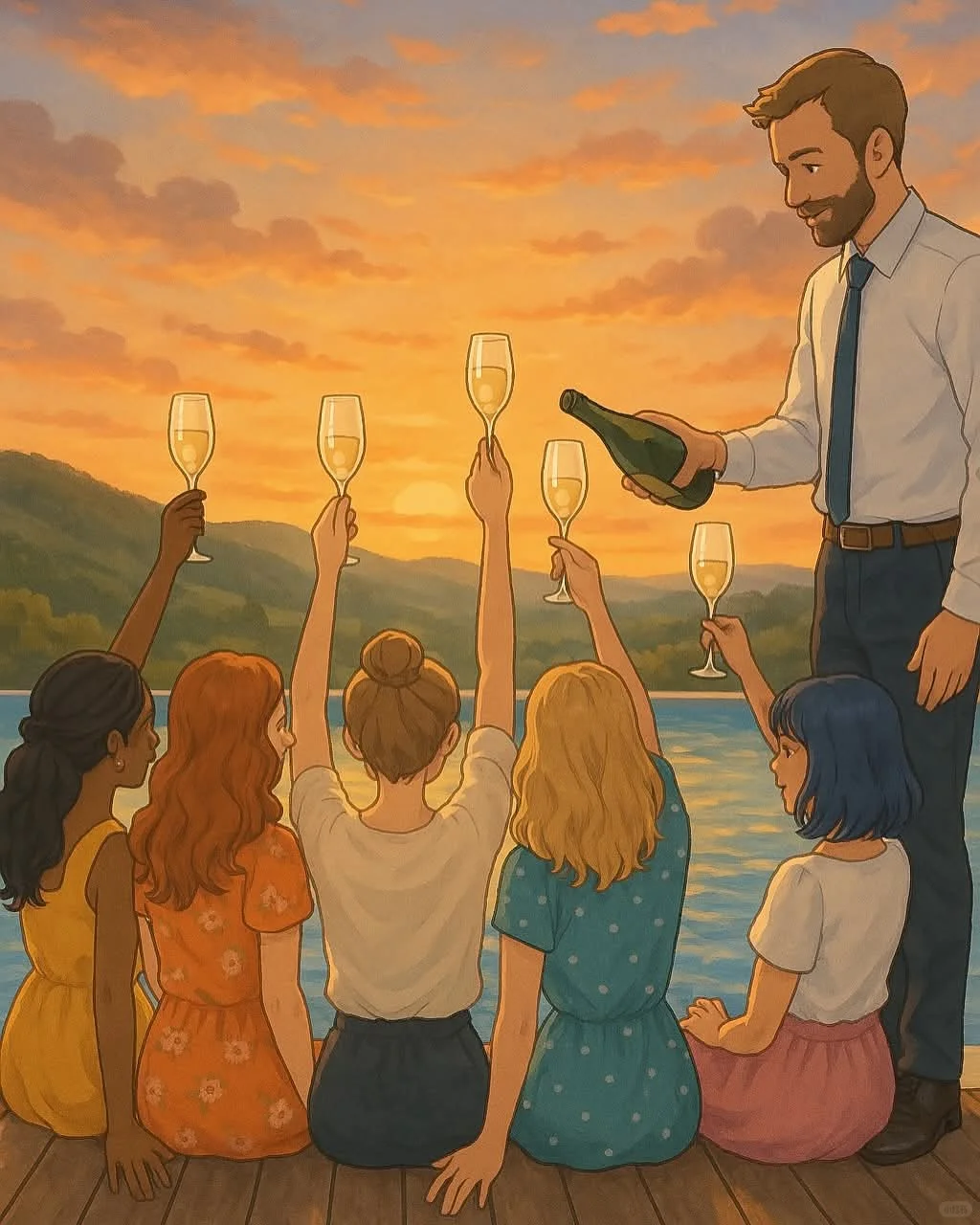 Ghibli-style葡萄酒风格太好看了