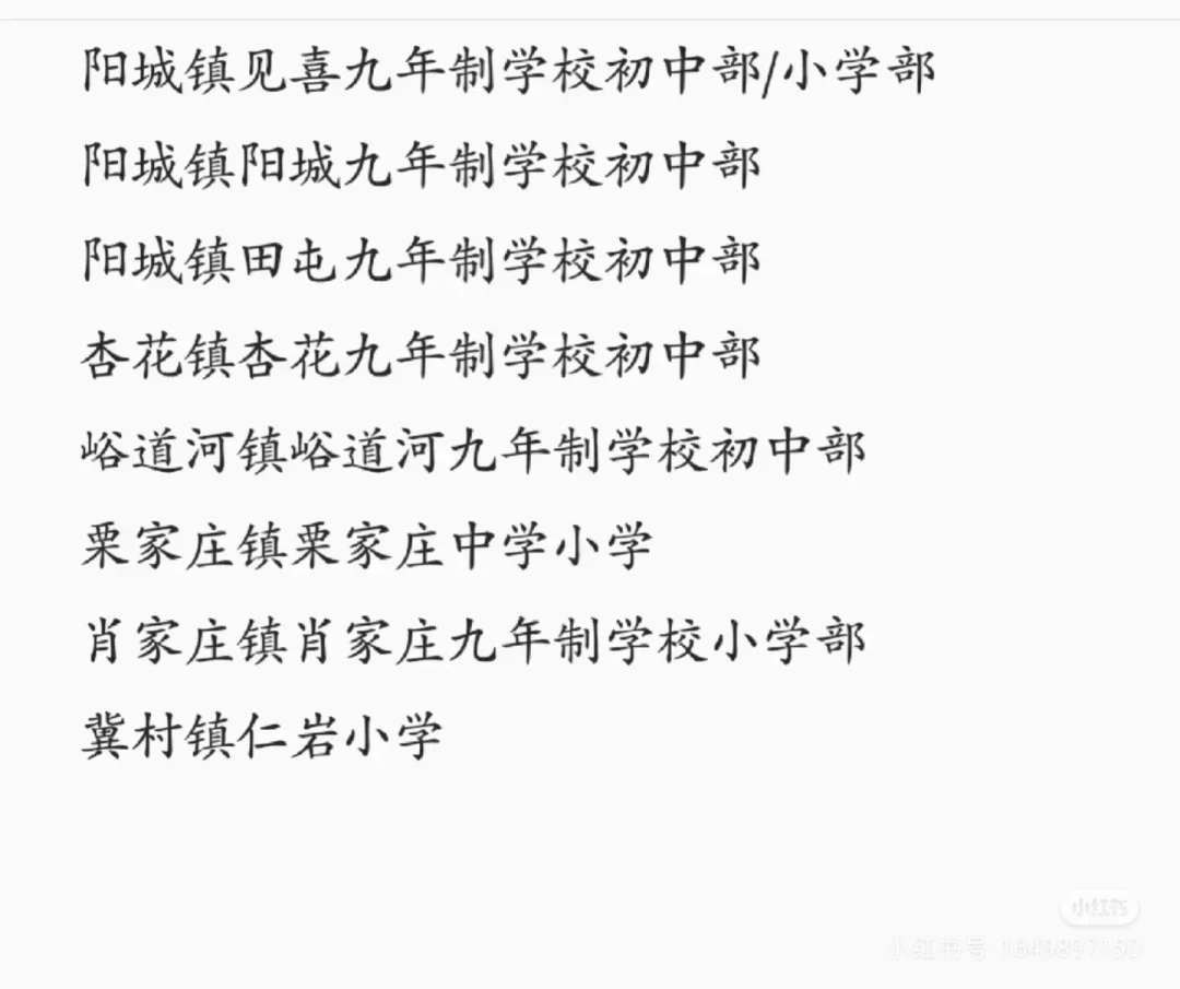 汾阳各学校情况汇总