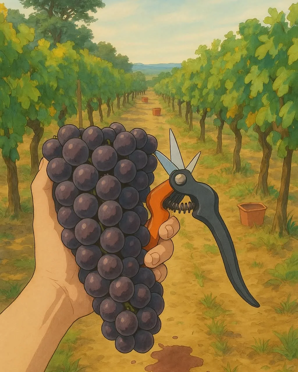 Ghibli-style葡萄酒风格太好看了