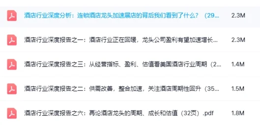 酒店行业市场调查报告