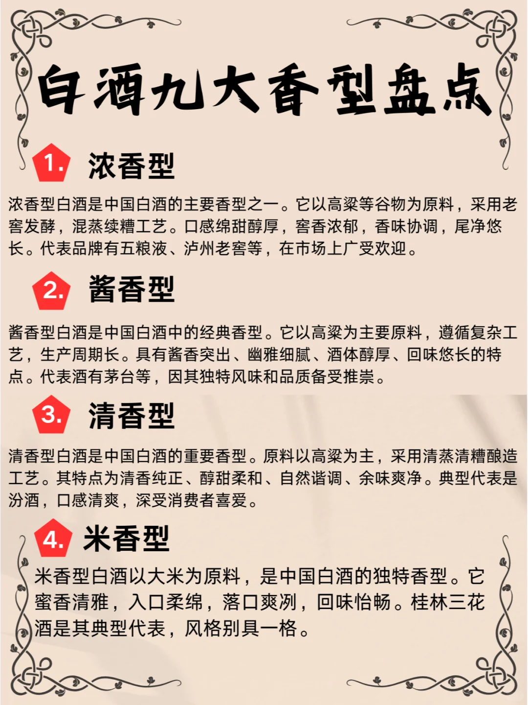 白酒九大香型盘点来啦！！!