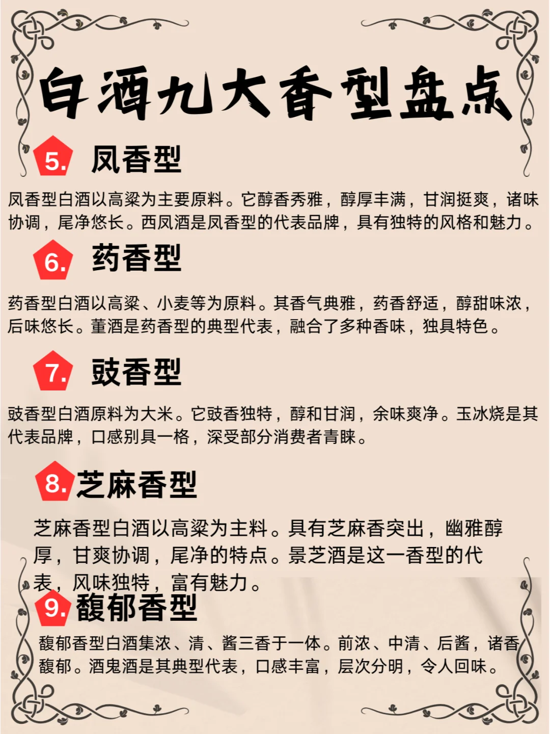 白酒九大香型盘点来啦！！!