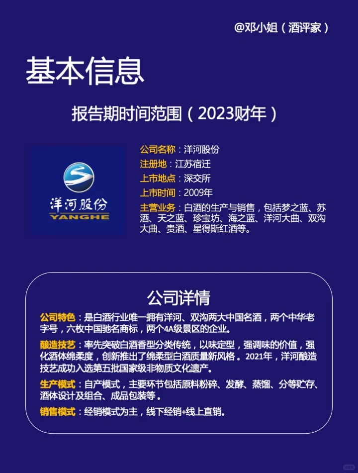 洋河股份2023财年财报分析