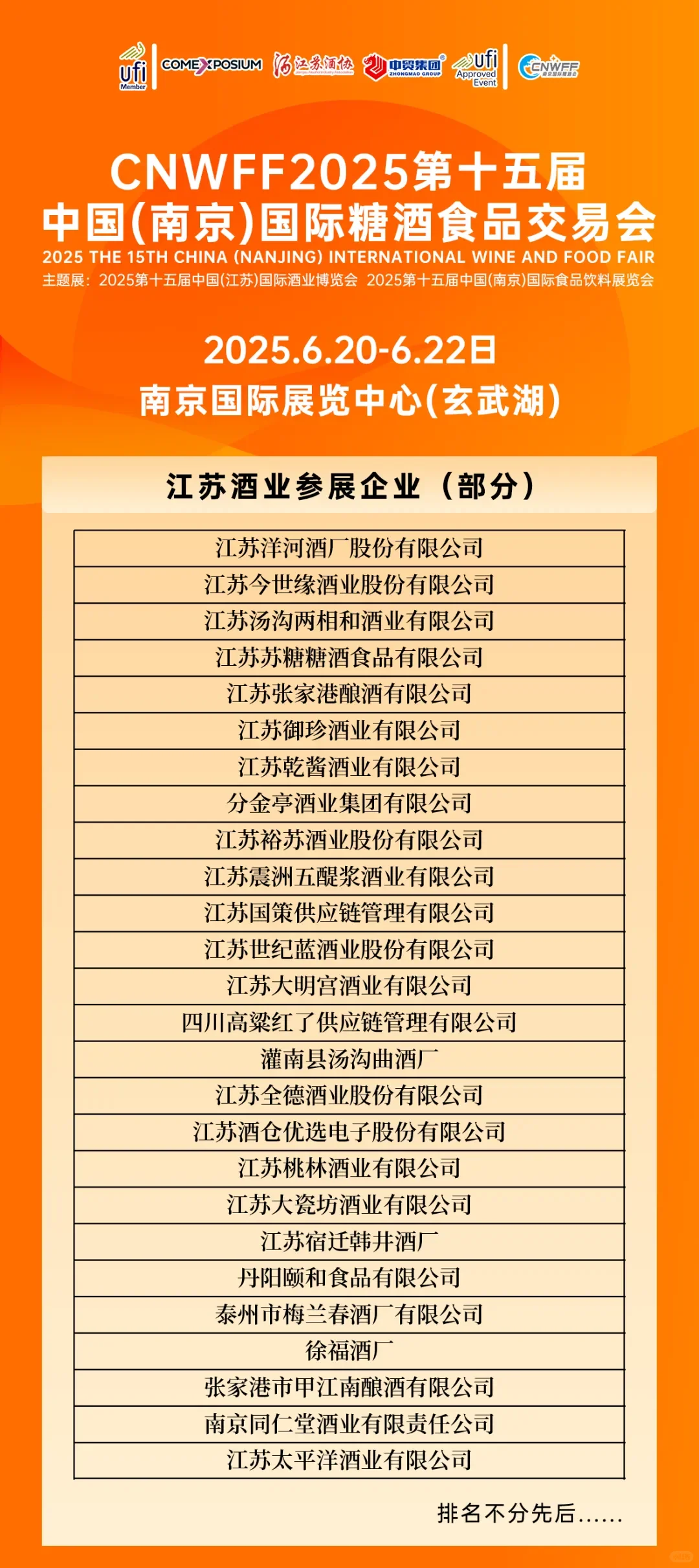 ⚠ 划重点：南京糖酒会6月20日开展