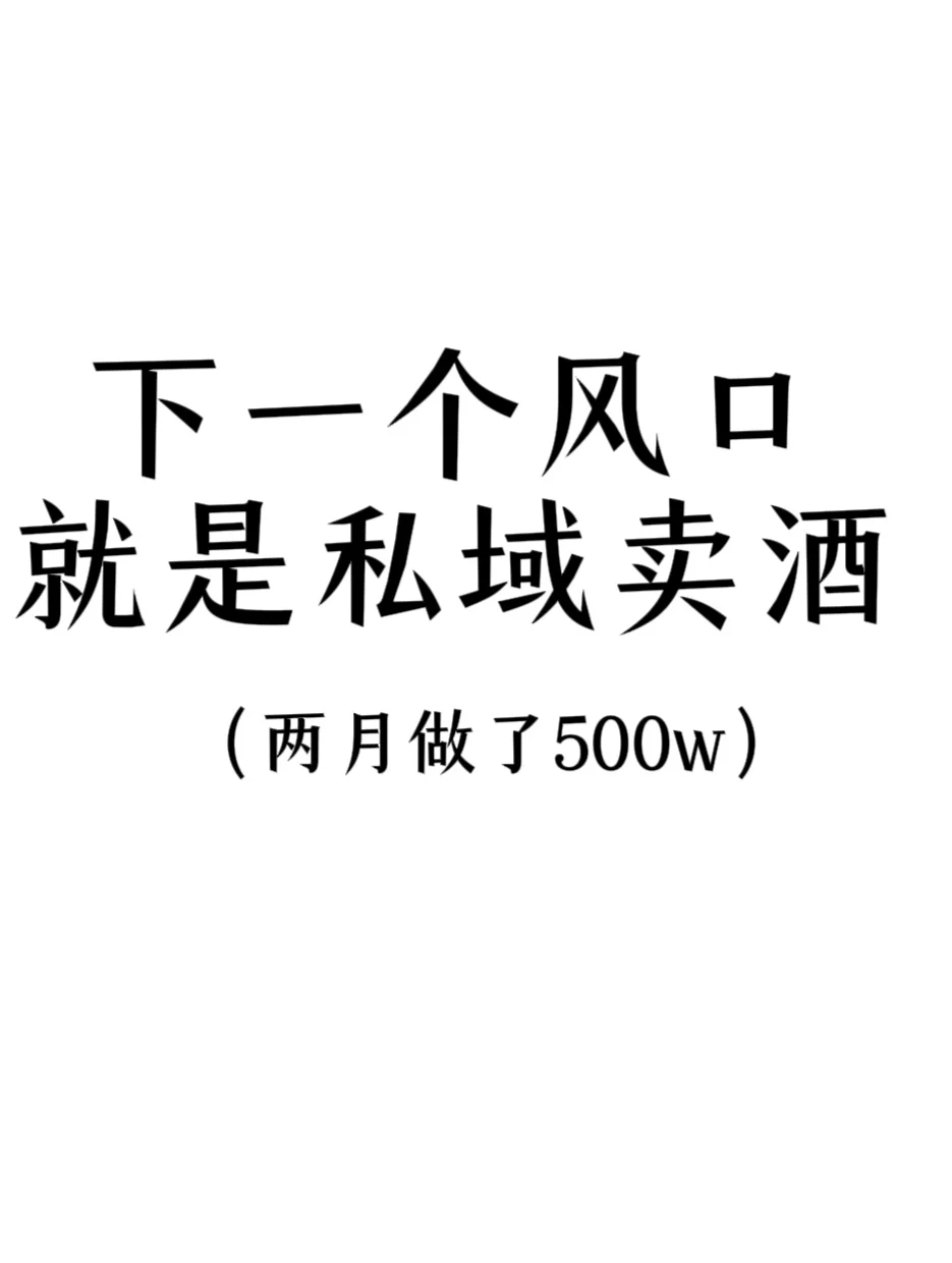 酒水老板如何两月肝了500w