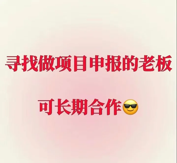 寻找做项目申报的老板