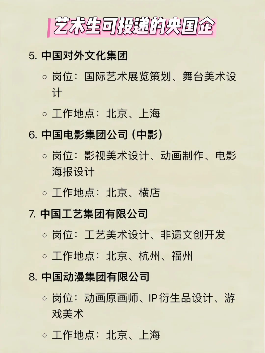 25春招，艺术类专业能进央国企吗？
