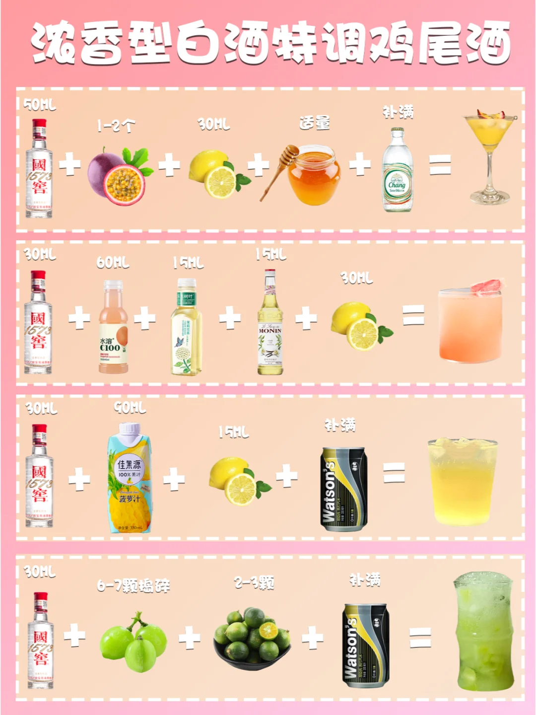原来白酒还能这么喝！特调鸡尾酒一口封神