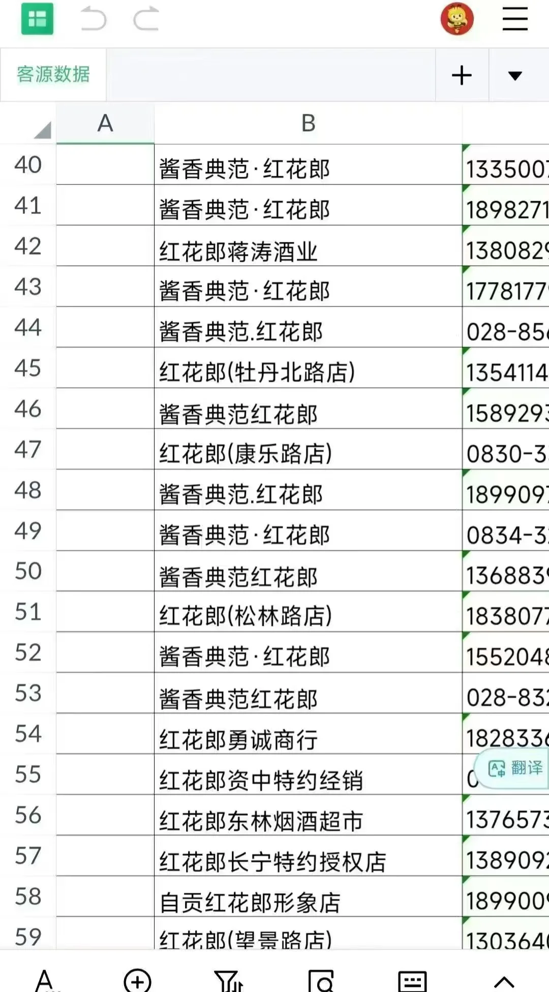 酒水饮料经销商