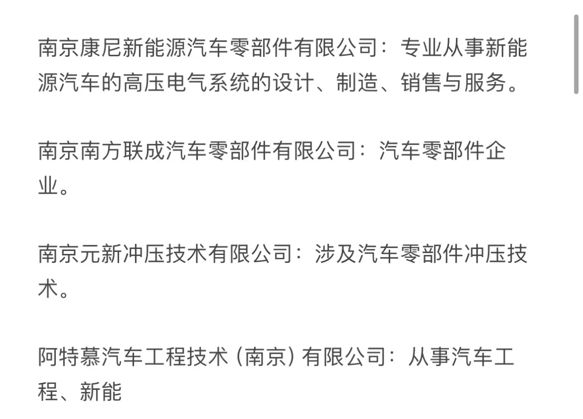 热门城市汽车行业企业汇总