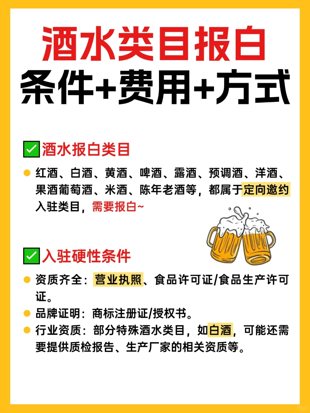 酒水商家必看！报白全攻略，说清条件+流程