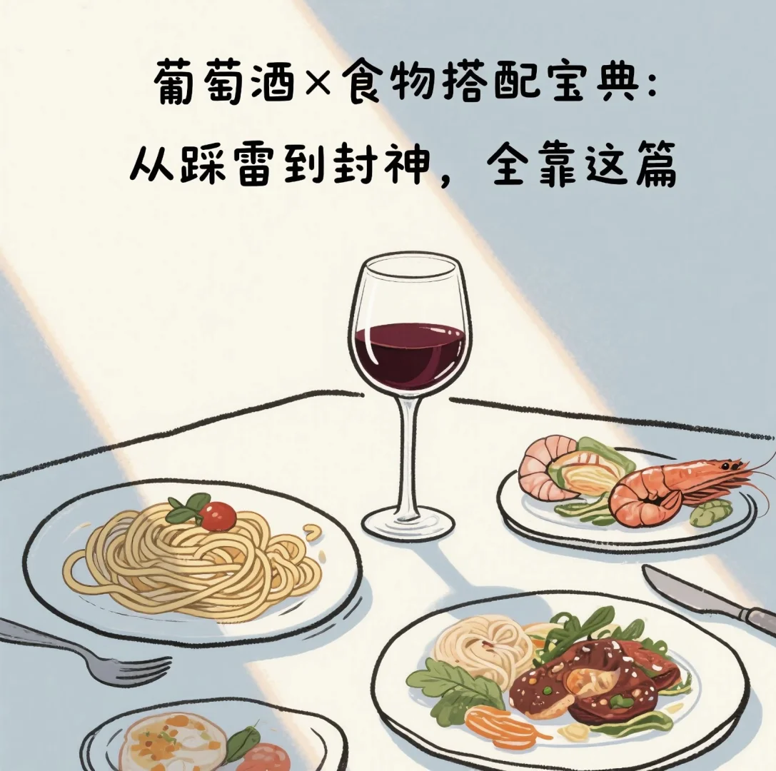 葡萄酒食物搭配宝典：从踩雷到封神，全靠这篇