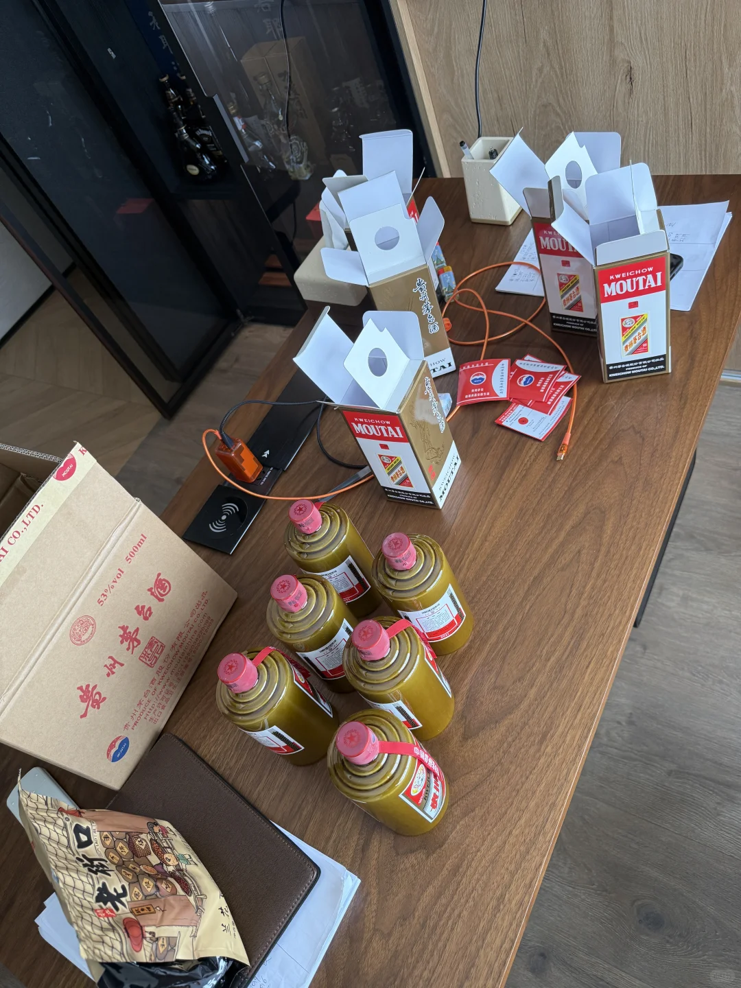 摆柜一箱2021精品茅台