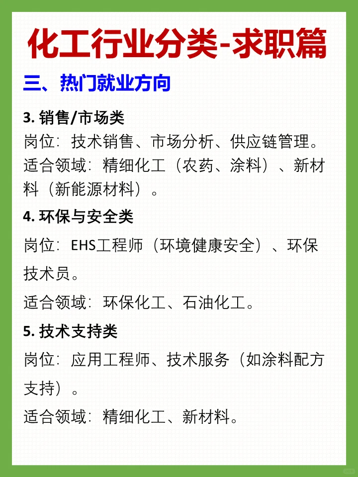 化工行业分类｜找工作必看！?