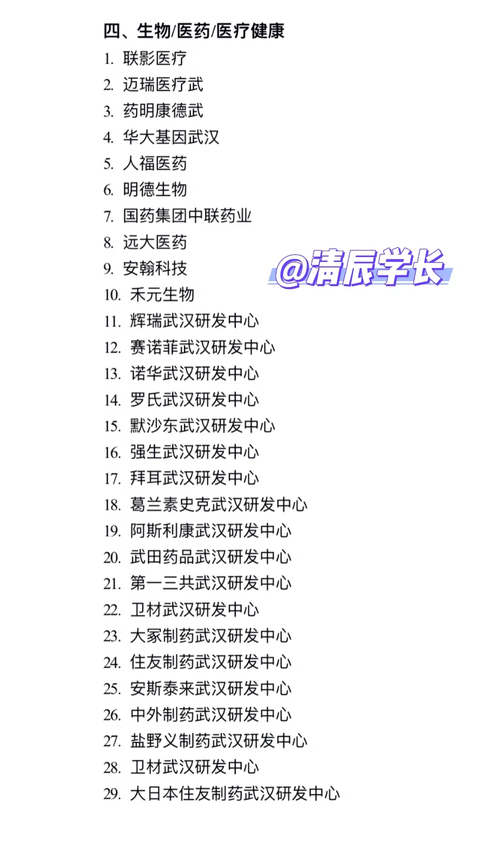高薪企业汇总名单～武汉
