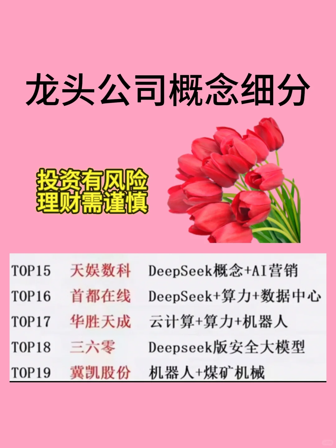 龙头公司概念细分