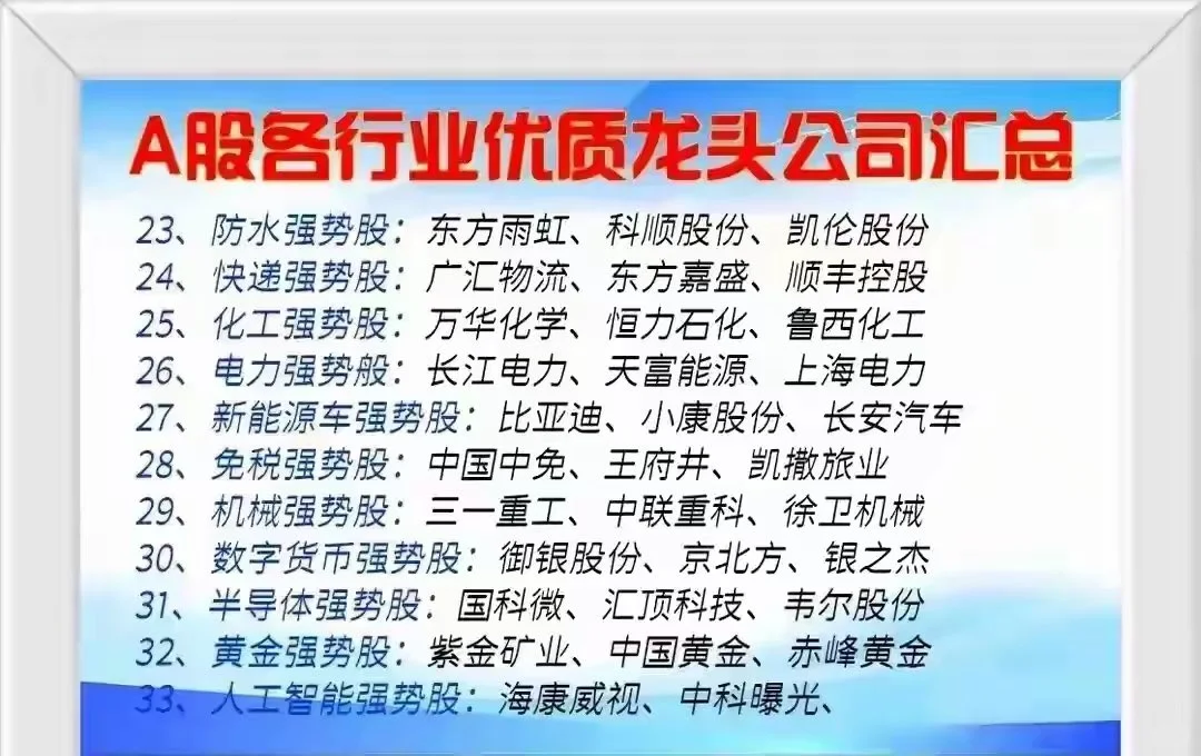 中国股市核心竞争力企业