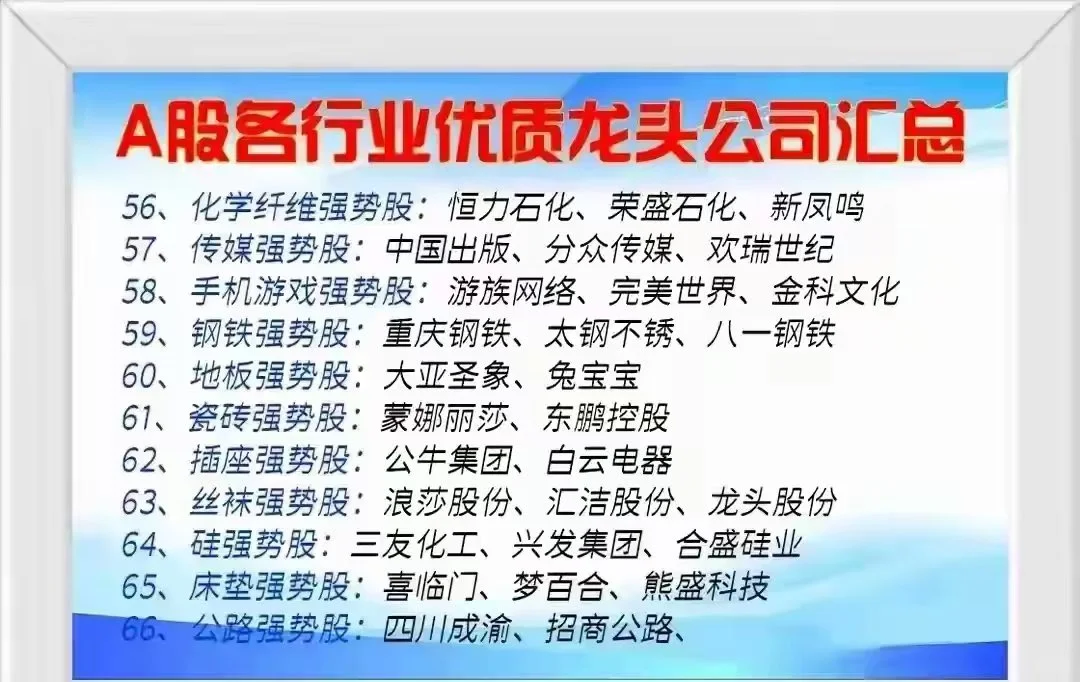 中国股市核心竞争力企业