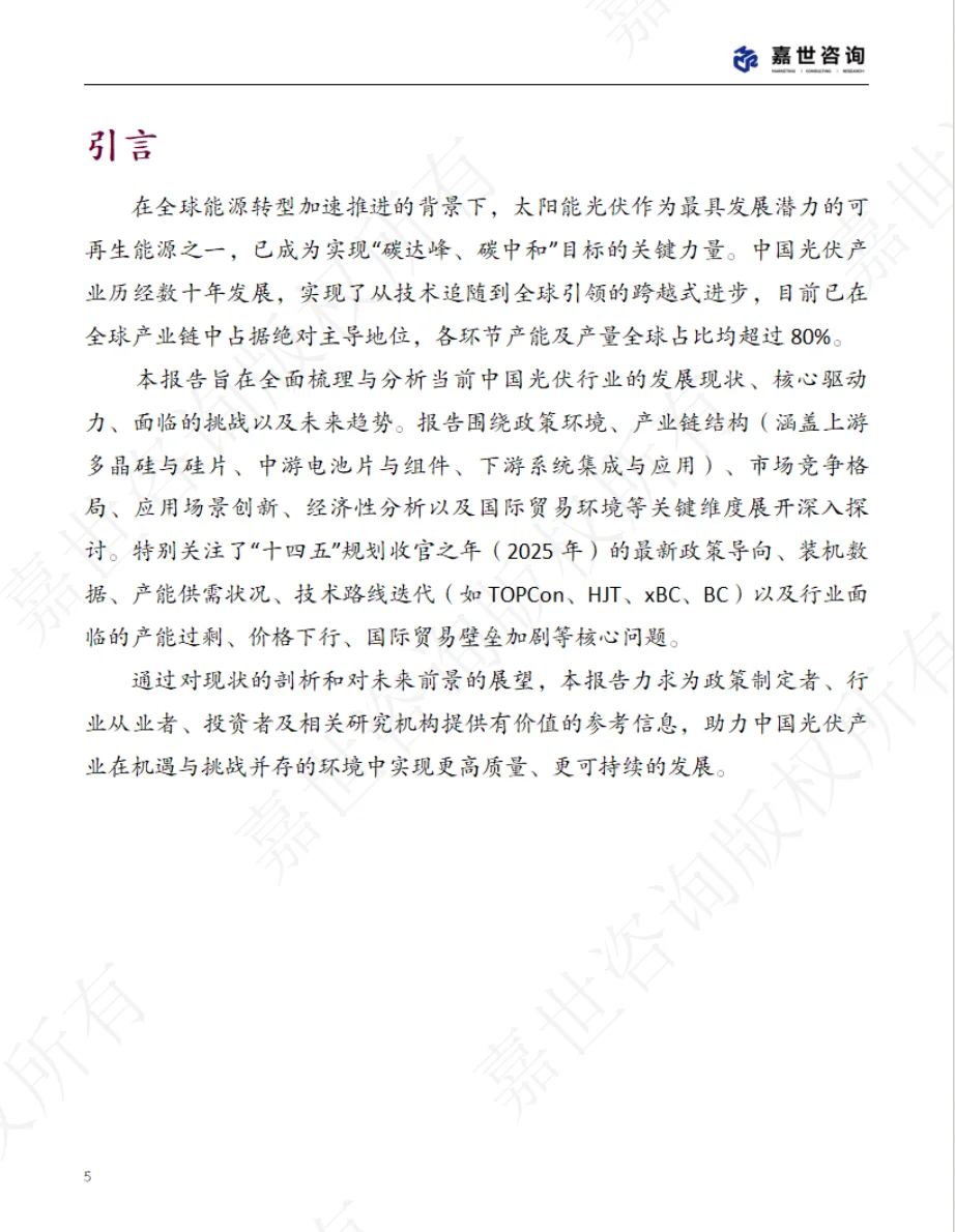 2025中国新能源光伏行业现状报告