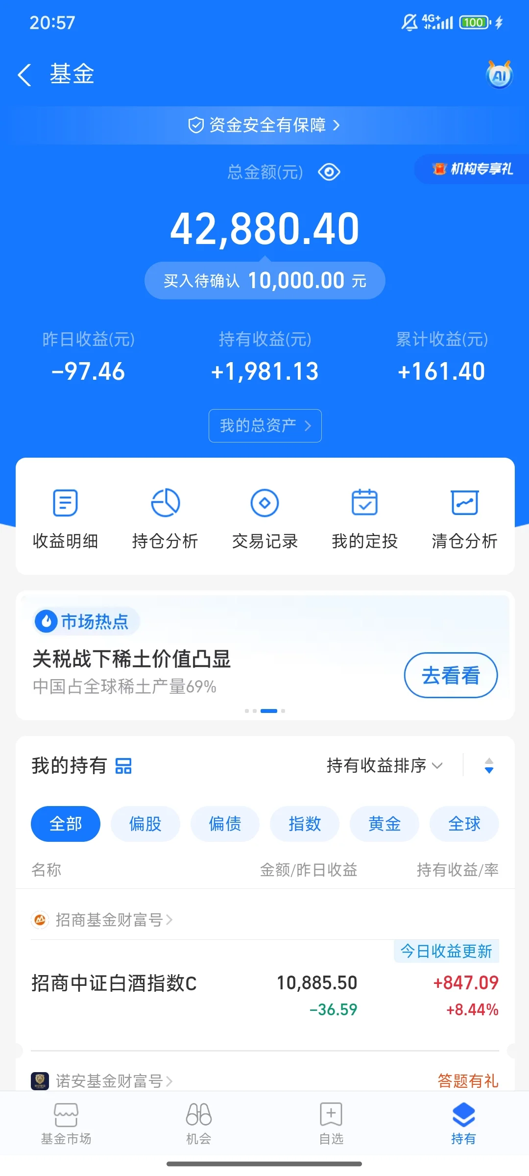 今日白酒大涨！成功抄底！花1W追涨新能源