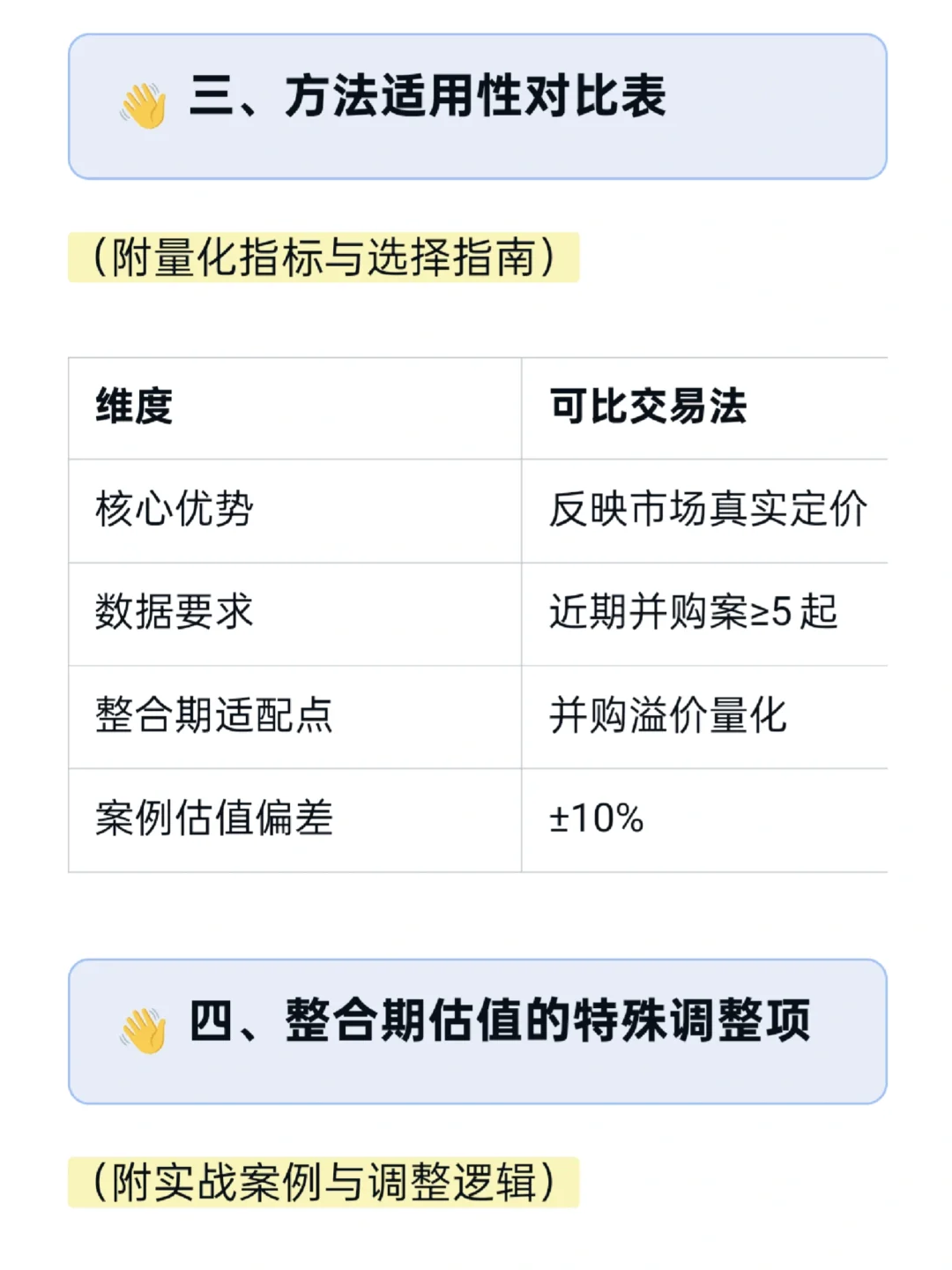 对处于行业整合期的企业哪种估值更适用？