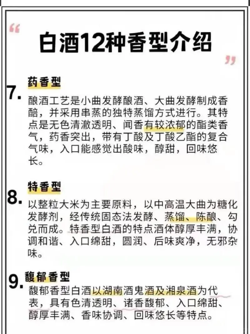 白酒都有哪些香型？