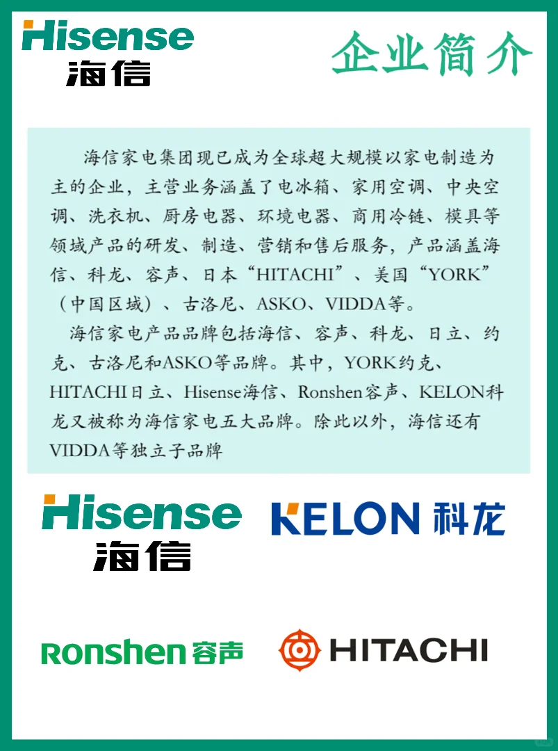每天认识一个品牌/海信