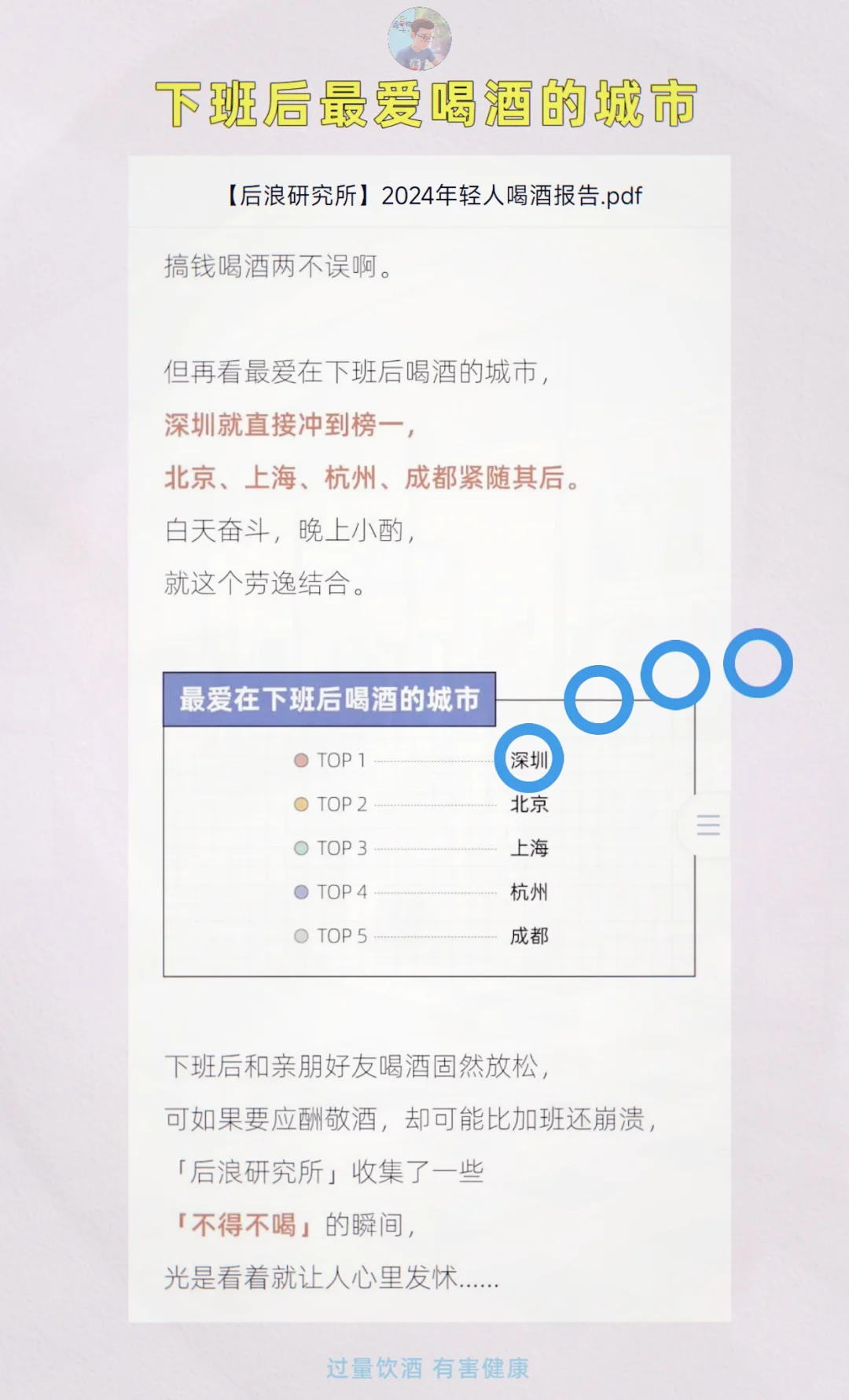 下班后最爱喝酒的5个城市