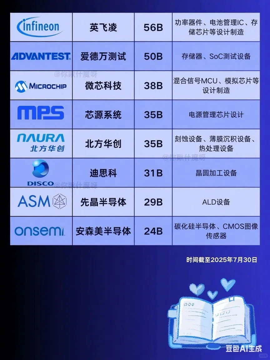 2025全球半导体企业前30，行业格局大揭秘?