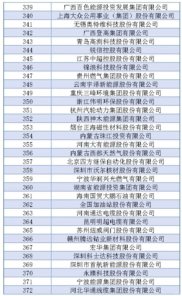 中国能源五百强