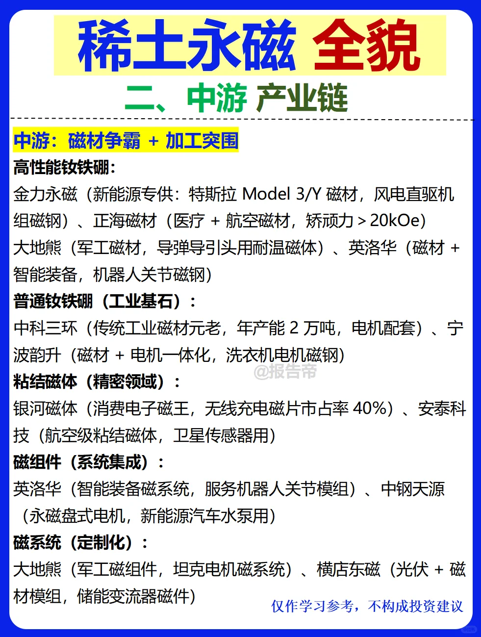 稀土永磁 全景图谱~1天1条产业链拆解